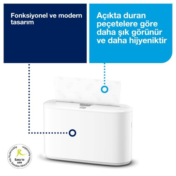 552200 Tork Xpress® Z Katlı Havlu Dispenseri Masaüstü Beyaz - Görsel 3